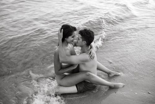 Private session couple portrait at the beach