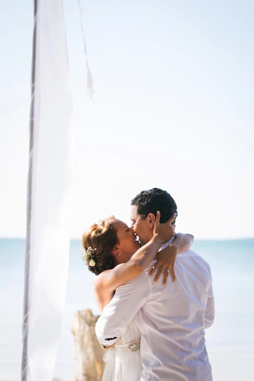 Jen and Ryan Honeymoon Island beach wedding ceremony
