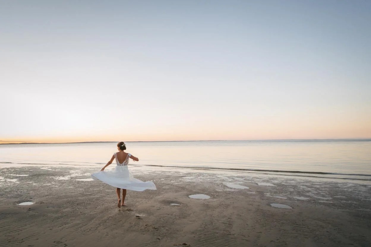 Wedding ceremony arch at Honeymoon Island beach