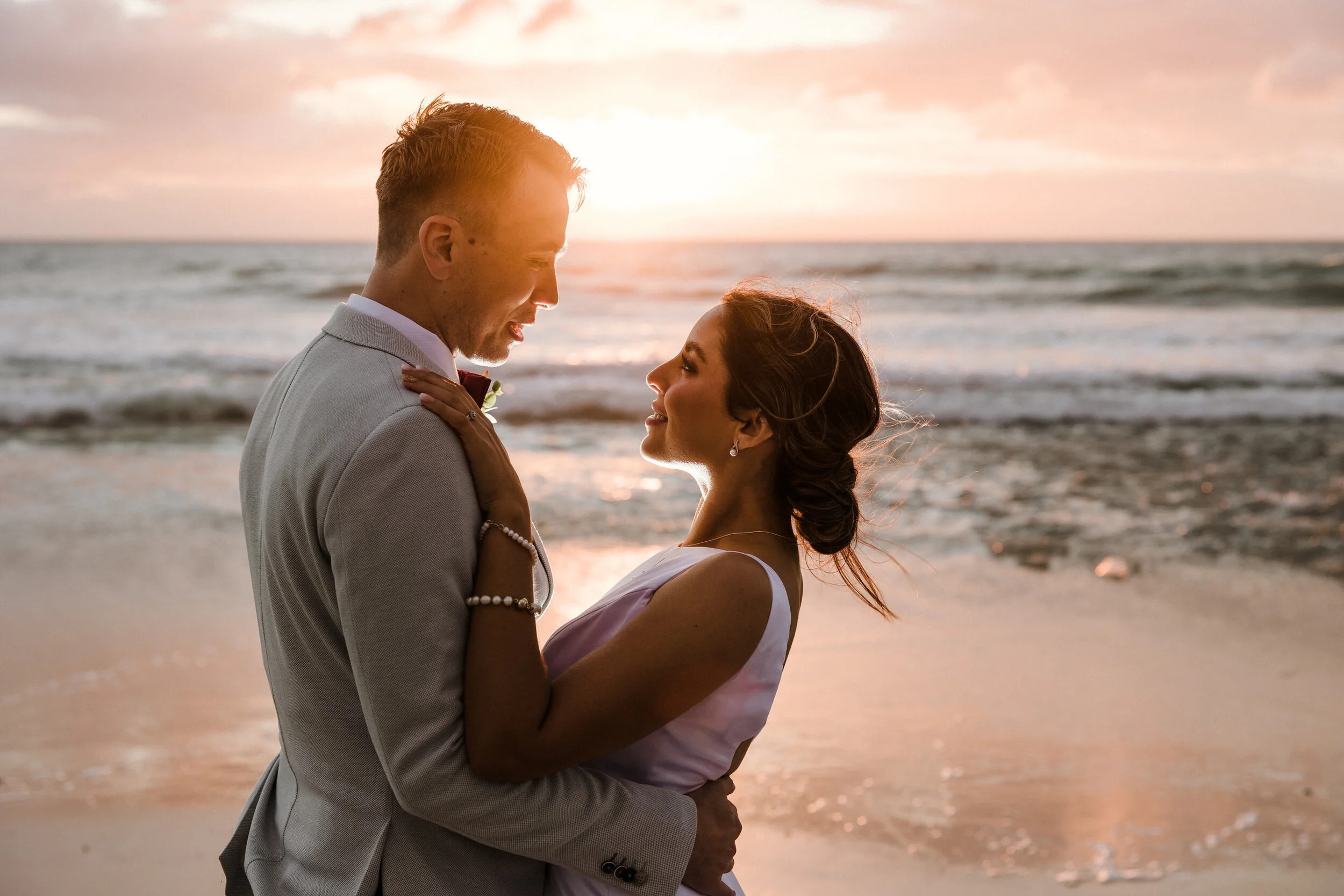 Florida destination elopement photography at Clearwater Beach