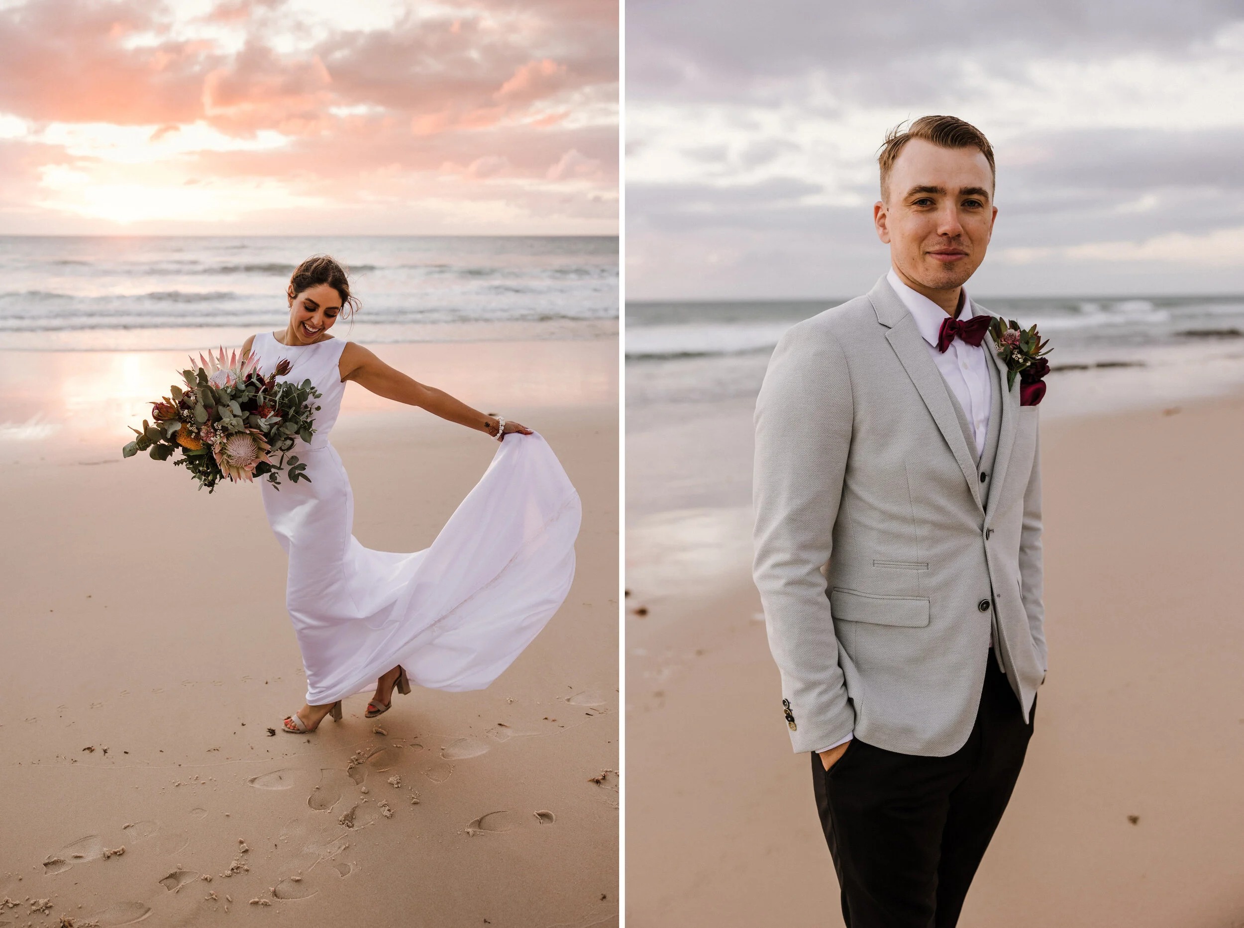 Florida Gulf Coast elopement photography at sunset