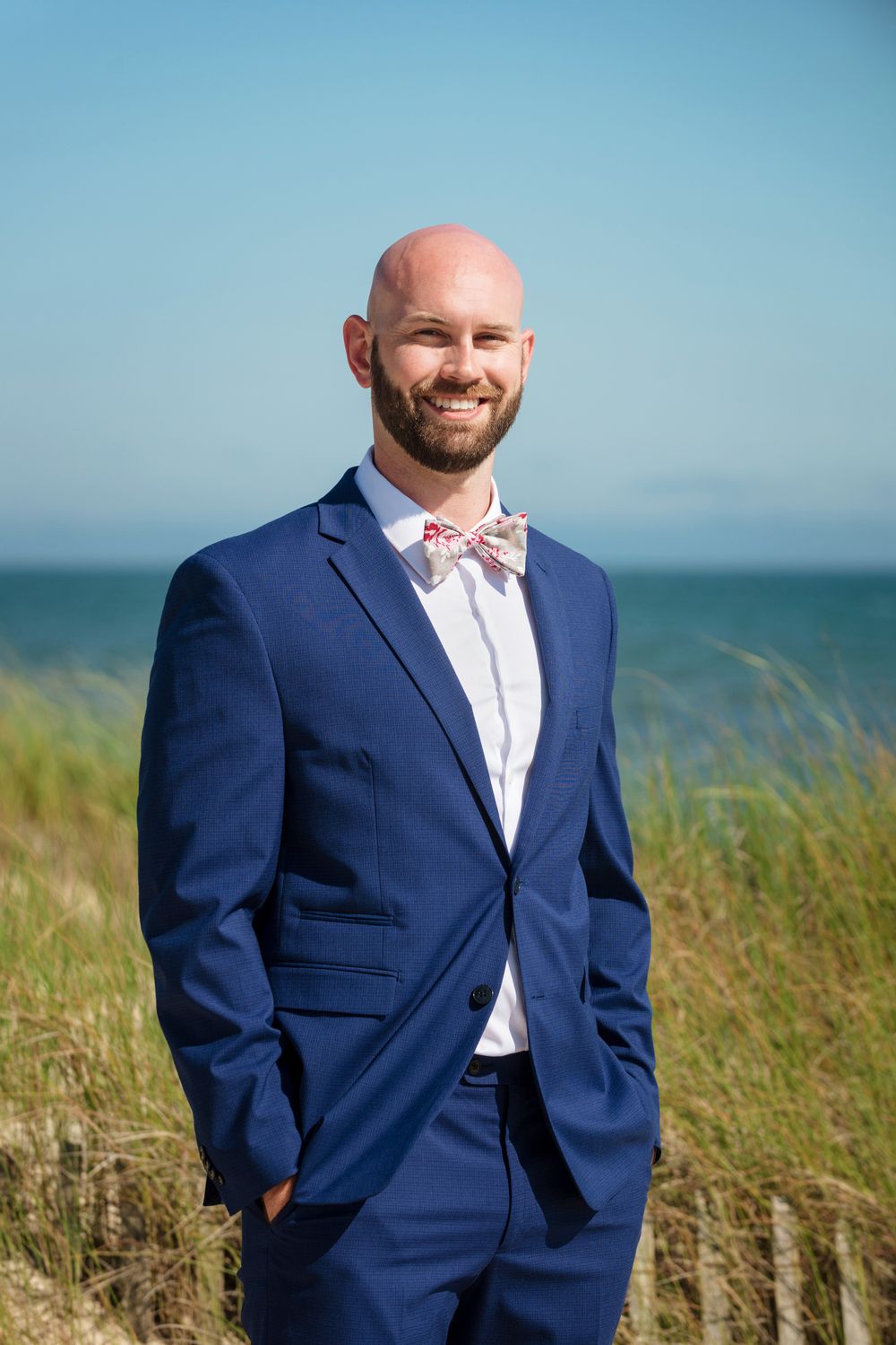 Sandy and Brend walking along Upham Beach shoreline