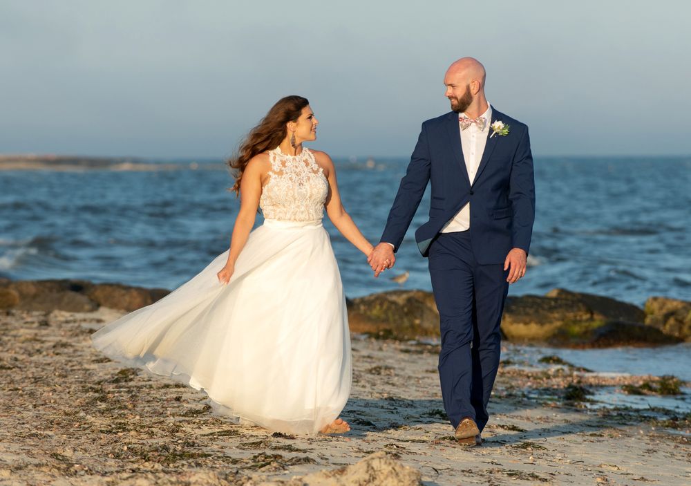 Seaside wedding details and coastal textures