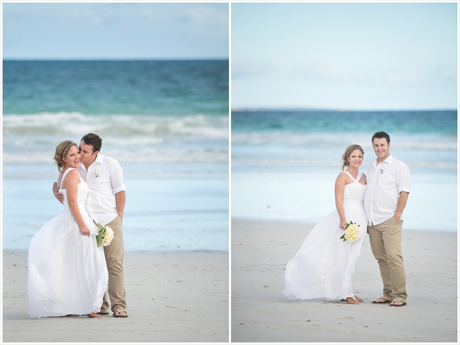 Beachfront wedding moment in Florida
