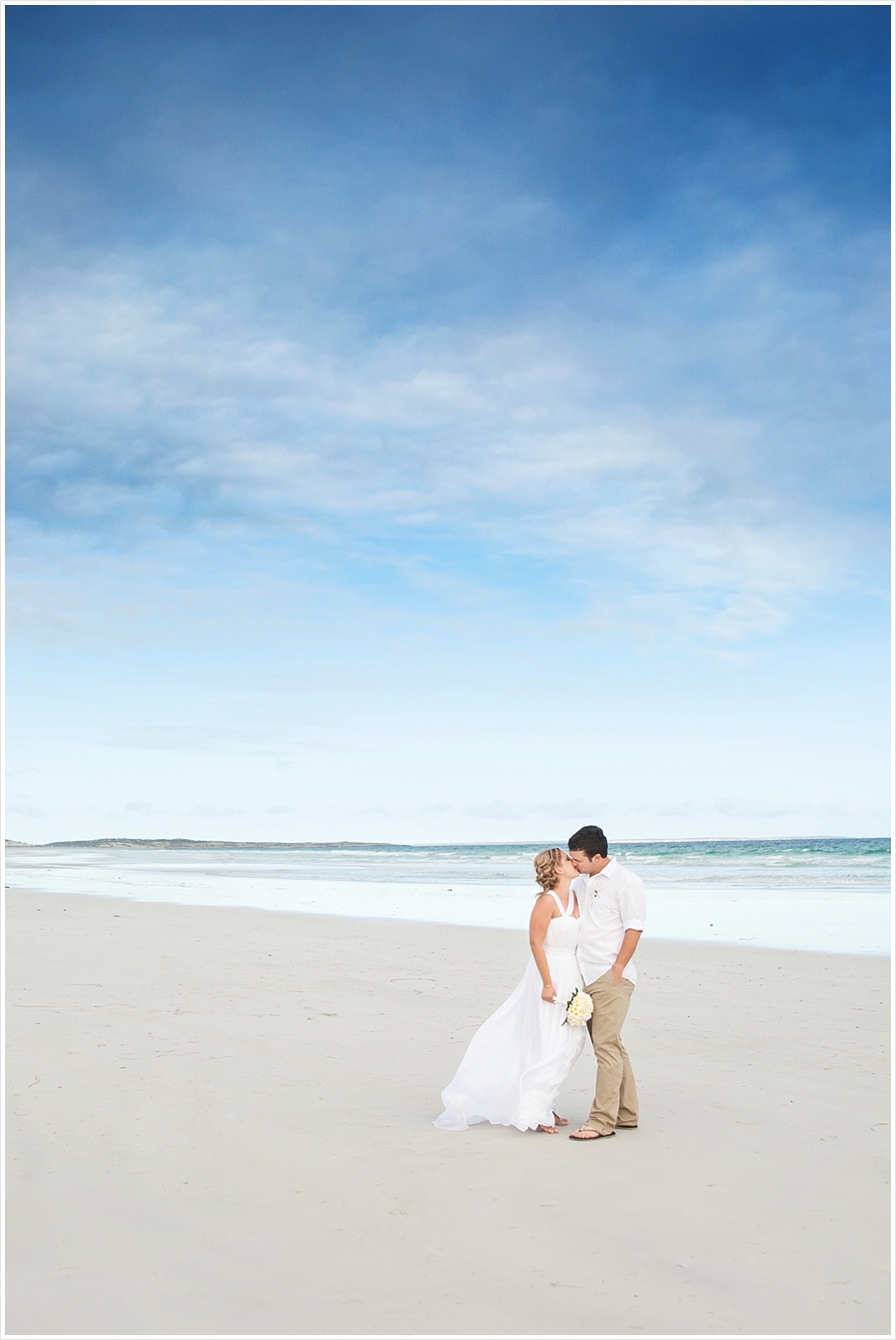 Florida beach wedding ambiance with open sky