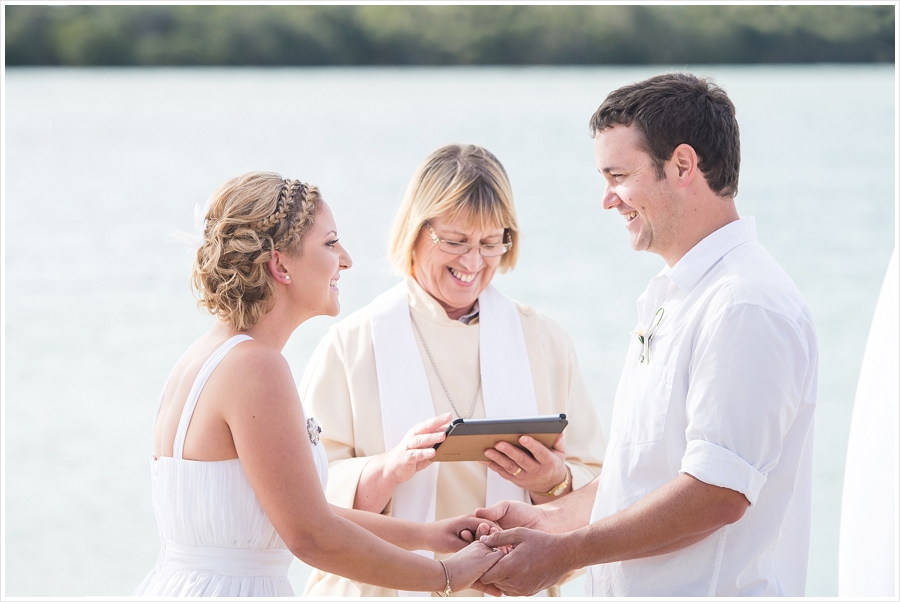 Seaside celebration details at a Florida beach wedding